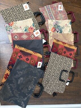 Assorted Patterned portfolio Bags - Floral, Damask & Kilim Prints